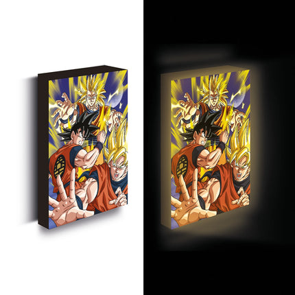 Goku Evolution Dragon Ball Z Light Canvas 40X30 Cm