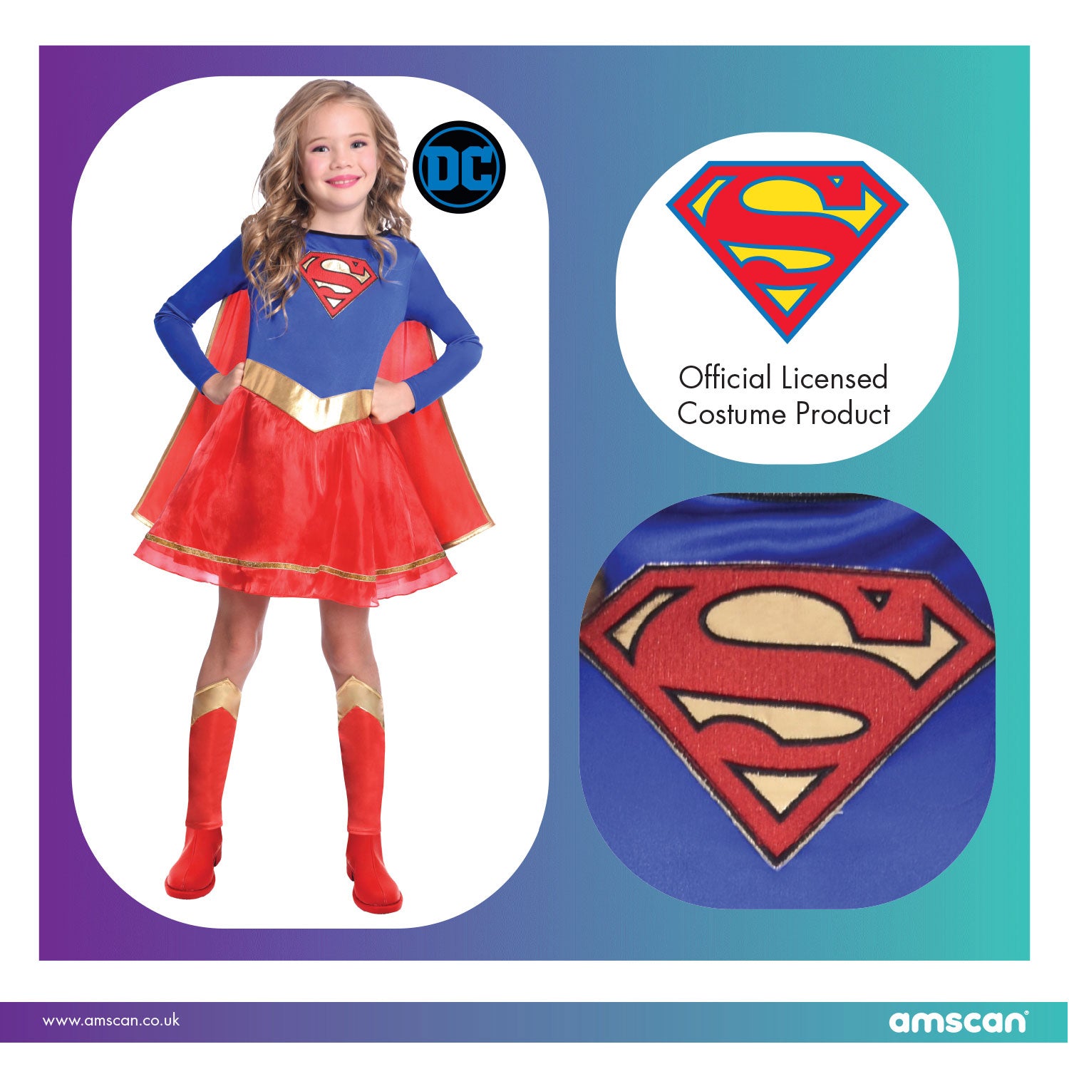 Supergirl Costume Carnevale Bambina Roleplay Fancy Dress – poptoys.it