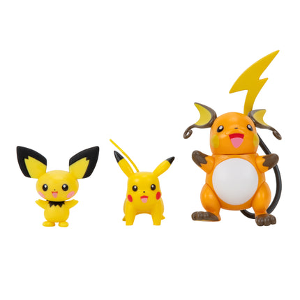 Pichu, Pikachu, Raichu - Multipack Evolution Pokemon Figures Select 5-7 cm